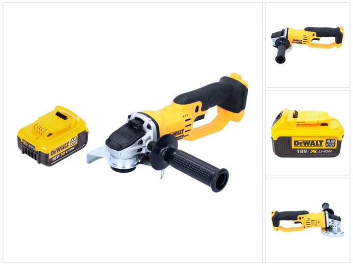 Actual product image DeWalt DCG 412 Cordless Angle Grinder 18V 125mm + 1x Battery 4.0Ah - without Charger (125 mm)