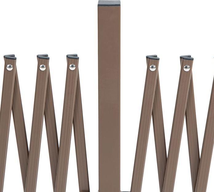 Produktbild Swisshandel24 Absperrgitter ausziehbar 52-405cm Alu Braun H103,5cm