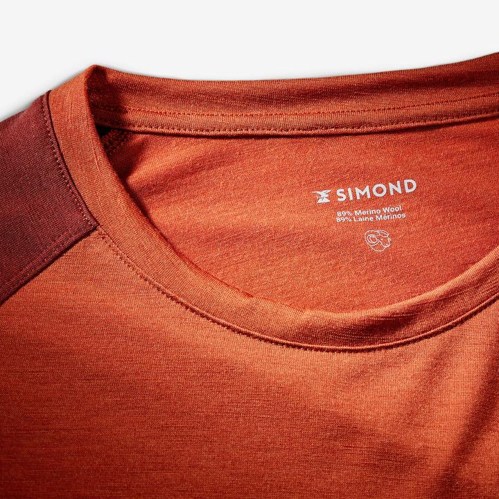 Actual product image Simond T-Shirt Herren Merinowolle - Merino Resist braun (S)