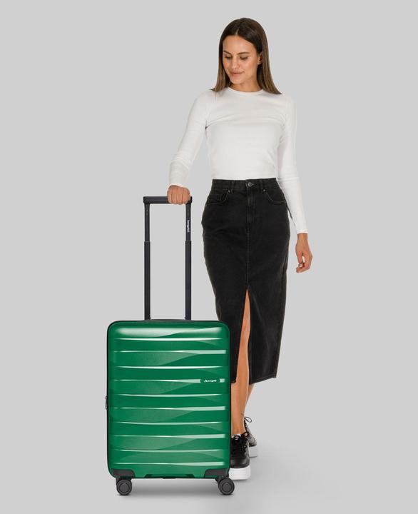 Actual product image Bergpfeil Travel 4-Rollen Kabinentrolley S 55 cm mit Dehnfalte (44 l, Hand luggage (up to 50 litres))