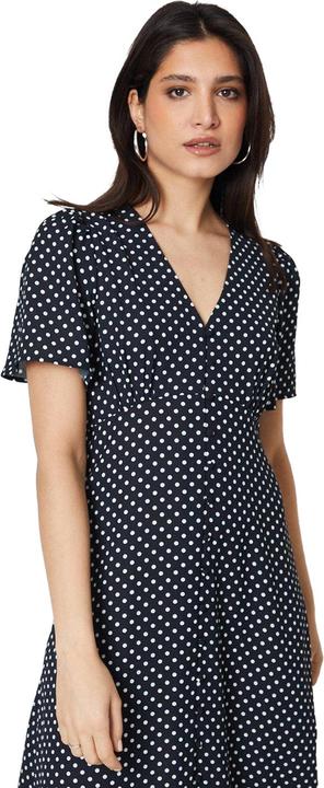 Immagine prodotto Dorothy Perkins Vestito Midi A Pois Pulsante Passante Svolazzante Donna (38 D)