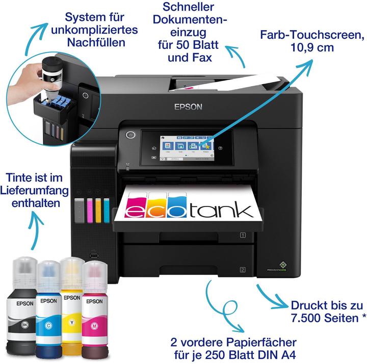 Actual product image Epson EcoTank ET-5855 (Ink tank, Colour)