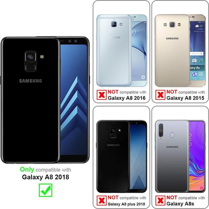 Productafbeelding Cadorabo TPU 2 kleuren glasdekking (Samsung Galaxy A8 (2018))