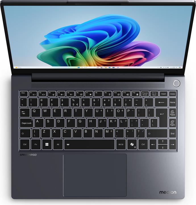 Actual product image Medion SPRCHRGD 14 S1 Elite MD62637 (14", Snapdragon X Elite X1E-78-100, 16 GB, 512 GB, Eng. Int.)