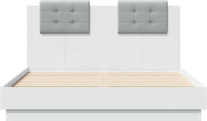 Produktbild VidaXL Bettgestell mit Kopfteil und LED-Leuchten (135 x 190 cm)