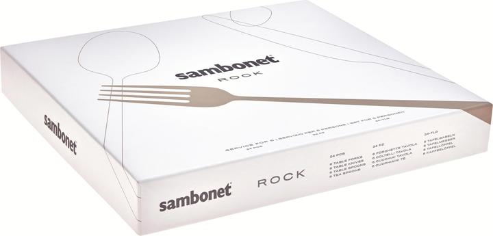 Image du produit Sambonet Rock Couverts 24 pcs. acier inoxydable 18/10 (24 pièce(s), Set de couverts)