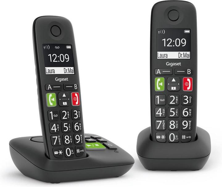 Produktbild Gigaset E290A Duo - Mobile -Heim -Telefon für Senioren mit einem Anrufbeantworter und 2 Mobilteilen