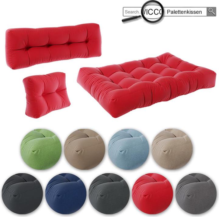 Immagine prodotto Vicco Palettenkissen Flocken (120 x 40 x 20 cm)