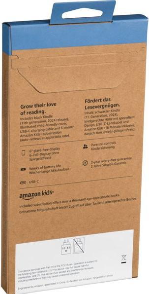 Produktbild Amazon Kindle Kids Edition (6", 16 GB, Mehrfarbig)