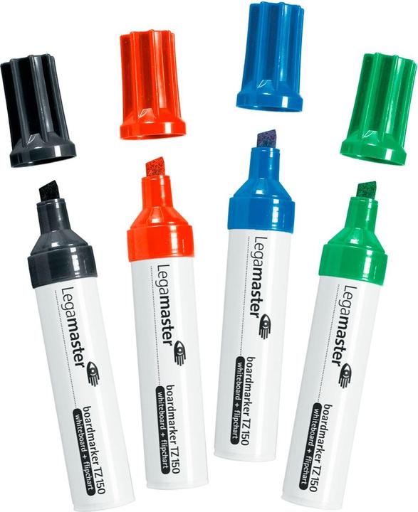 Actual product image Legamaster Whiteboard/flipchart marker TZ 150 2-7mm assorted colours wedge tip 4 pcs/pack. (White, 7 mm, 4 x)