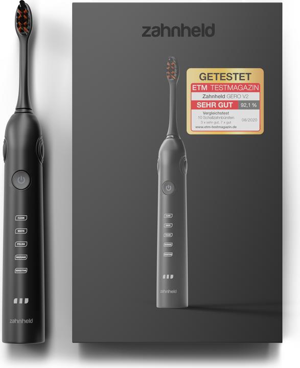 Produktbild Zahnheld Elektrische Schallzahnbürste Gero Schwarz (Schallzahnbürste)