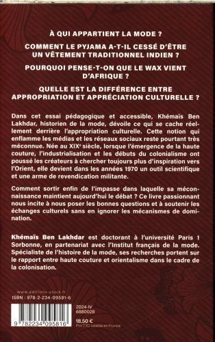 Image du produit Stock L'appropriation culturelle : histoire, domination et création (Français, Ben Lakhdar Rezgui Khémaïs, 2024)