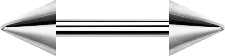 Produktbild Star Piercing Barbell silber mit zwei Cones (Chirurgenstahl 316L, ohne Messing)