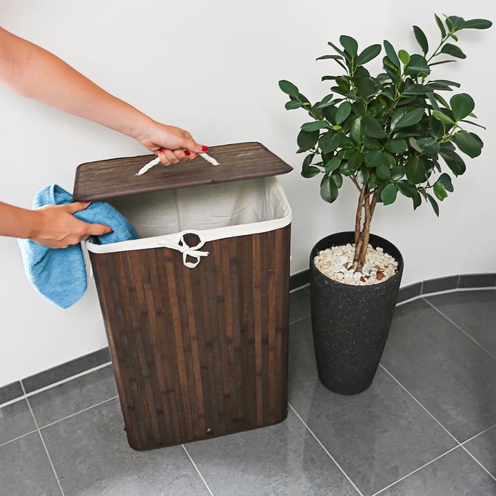 Immagine prodotto Relaxdays Cesto portabiancheria in bambù (83 l)