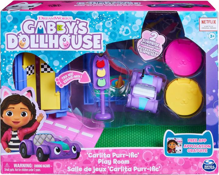 Actual product image Spin Master Gabby's Dollhouse - Deluxe Room - Carlita Purr-ific Play Room