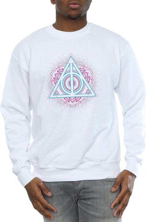 Actual product image Mens Neon Deathly Hallows Sweatshirt (XL)