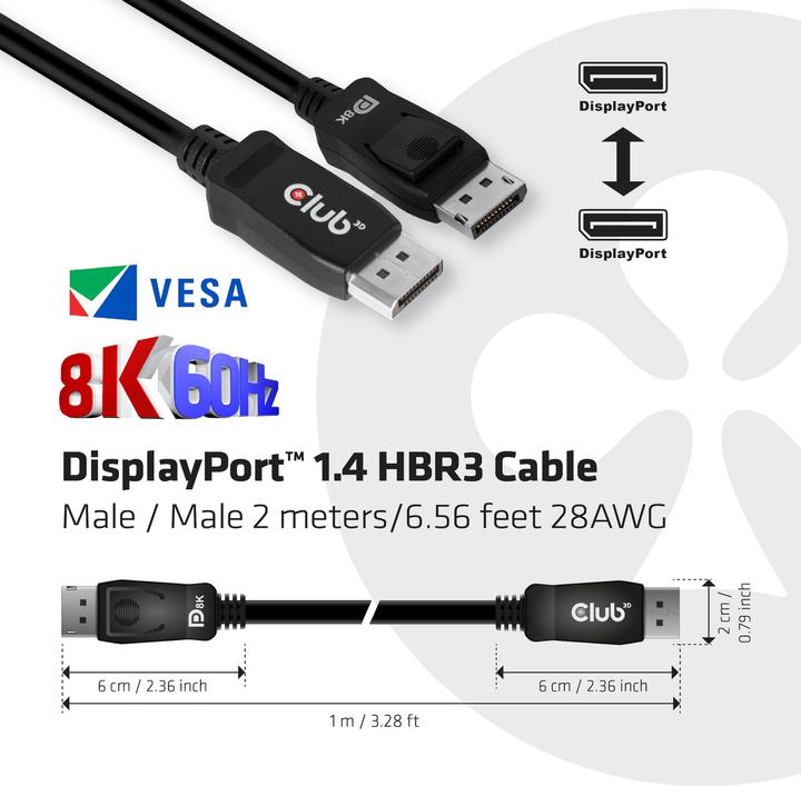 Produktbild Club 3D DisplayPort — DisplayPort (2 m, DisplayPort)