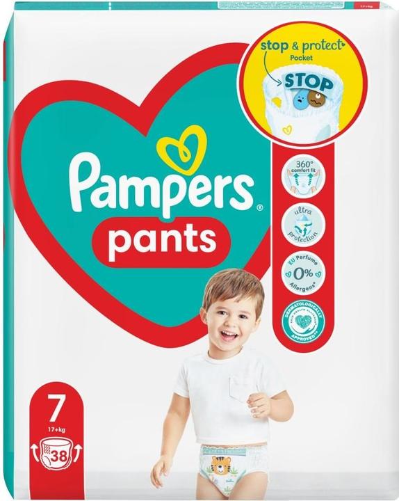 Image du produit Pampers Pantalon-couches, taille 7, 38 couches, 17kg+ (Taille 7, 38 pièce(s))