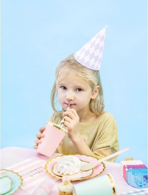 Produktbild Partydeco Gestreifte Strohhalme Gold (10 x)