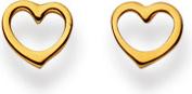 Natsumi Schmuck Ohrstecker Herz Gold 18K/750 (750/18 K Gelbgold)
