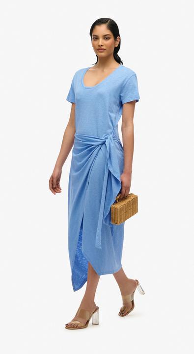 Produktbild Superdry SLUB MIDI WRAP DRESS Dames Jurk (10)
