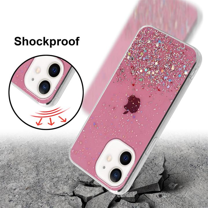 Actual product image Cadorabo TPU cover sparkling glitter (Apple iPhone 12 mini)