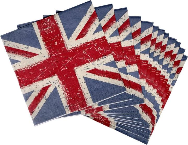 Actual product image Smiffys Paper Union Jack Disposable Napkins (Pack of 16) (16 x)