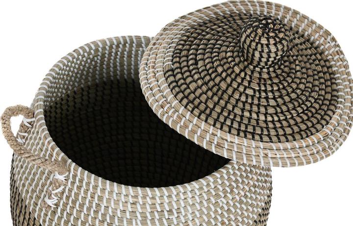 Image du produit Esprit Basket set Home White Black Natural 45 x 45 x 48 cm (2 Pieces) (2 x, 45 x 45 x 48 cm)