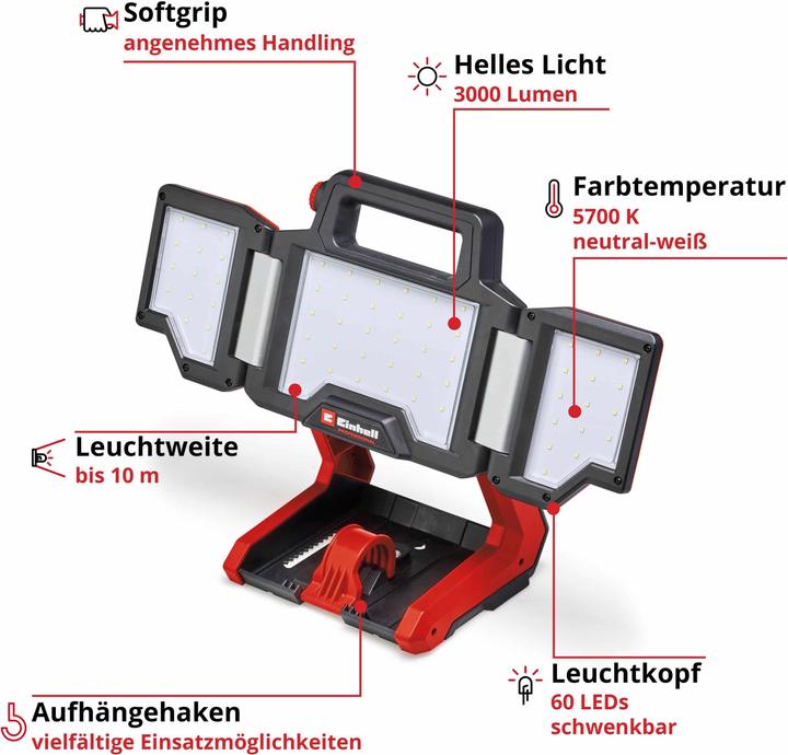 Produktbild Einhell Akku-Lampe TP-CL 3000 Li Kit (1x 4,0 Ah)