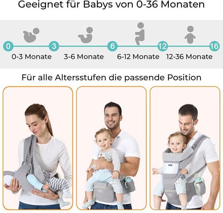 Actual product image Hermex Baby Carrier Baby Carrier Baby Carrier Hip Seat Waist Stool
