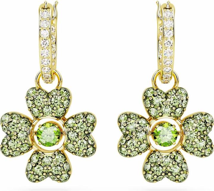 Produktbild Swarovski Idyllia Drop Ohrhänger Glücksklee Grün Gold (Metall)