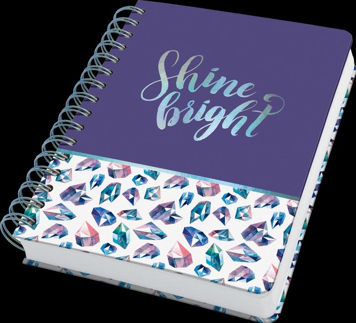 Sigel Spiral Notebook A5 120BL Fairy Gems (A5, Checked, Hardcover)