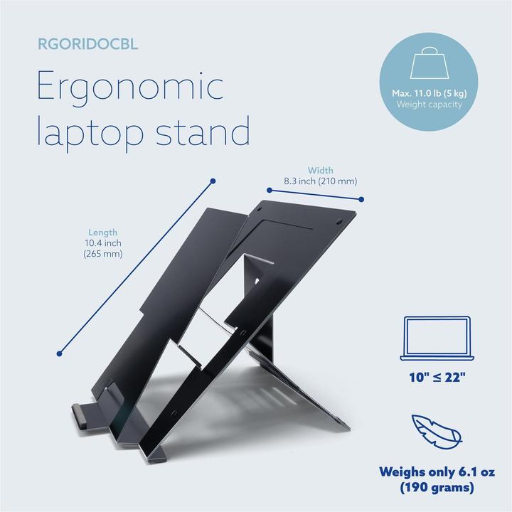 Produktbild R-Go Tools R-Go Laptopständer 10"-20" Max.5KG Alu Riser schwarz