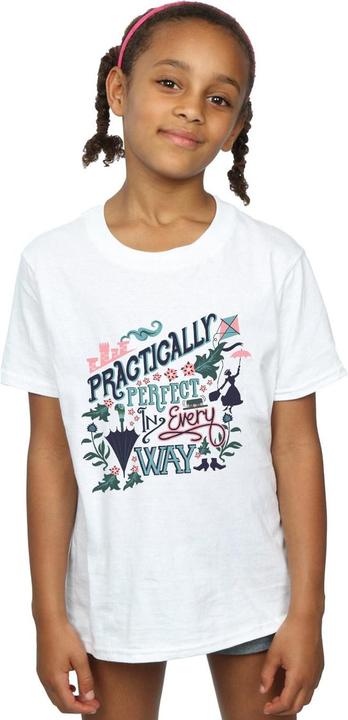 Image du produit Mary Poppins T-shirt en coton pour filles Practically Perfect In Every Way (152, 158)