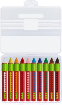 Faber-Castell Crayons de cire avec douille coulissante (Multicolore, 10 x)
