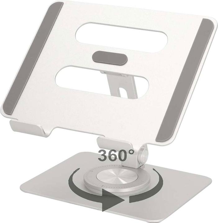 Image du produit Nedis Lot de 2 supports universels pour tablette en aluminium, pivotant à 360°.