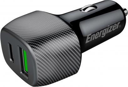 Produktbild Energizer Car Charger - Power Delivery & QC3 - 38W - 1 USB-C & 1 USB-A, schwarz