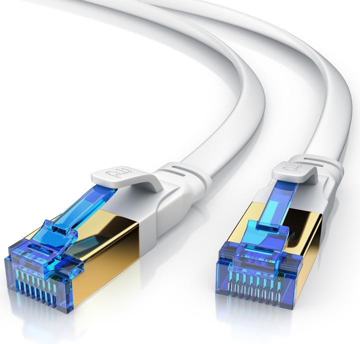 Actual product image Primewire CAT 8.1 network cable flat - LAN patch cable data cable - flat ribbon cable installation cable - (U/FTP, CAT8.1, 7.50 m)