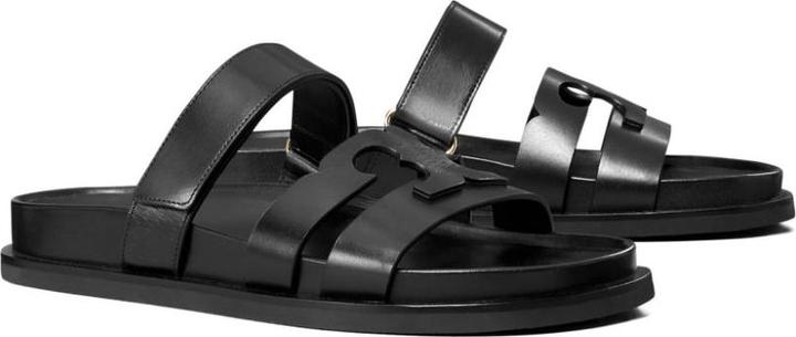 Produktbild Tory Burch slide ines sport double t in leather color black (37)