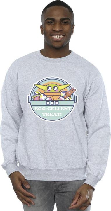 Actual product image Star Wars Mens The Mandalorian Eggcellent Easter Sweatshirt (XL)