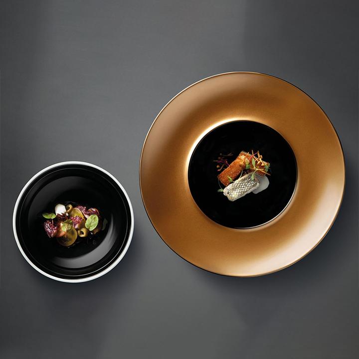Produktbild BergHoff Speise-Service Gem Line 2 Stück, Schwarz/Gold (2 x, 28 cm)