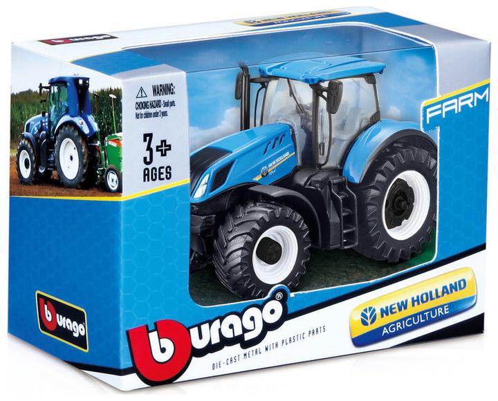 Actual product image Bburago 18/31612 New Holland T7.315 tractor Official scale 1:32 metallic blue