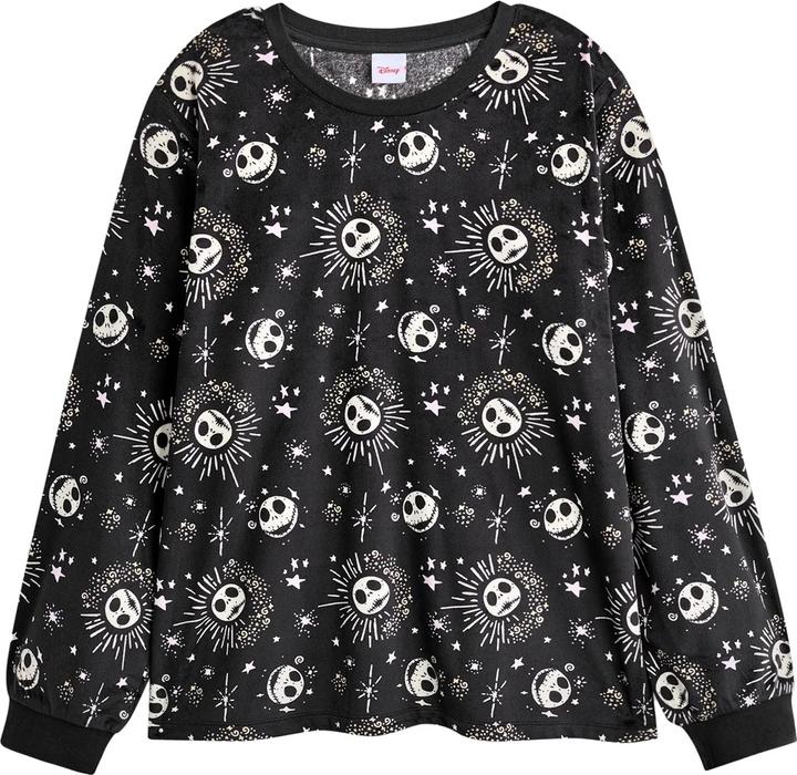 Actual product image The Nightmare Before Christmas Womens/Ladies Star Fleece Long Pyjama Set (M)