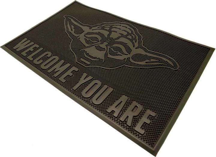 Actual product image Star Wars Welcome You Are Rubber Yoda Door Mat (60 x 40 cm)