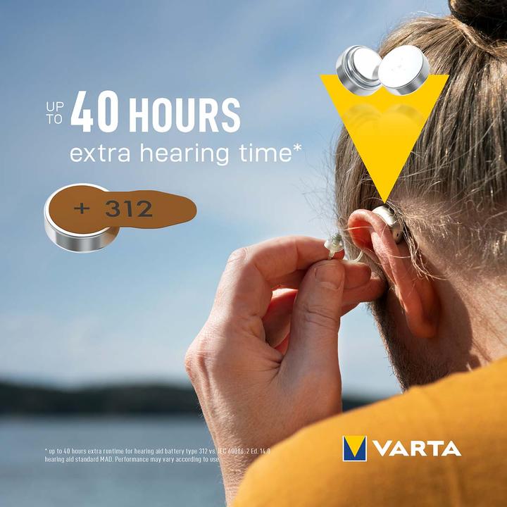Image du produit Varta Pile d'aide auditive (6 pcs, A312, 180 mAh)