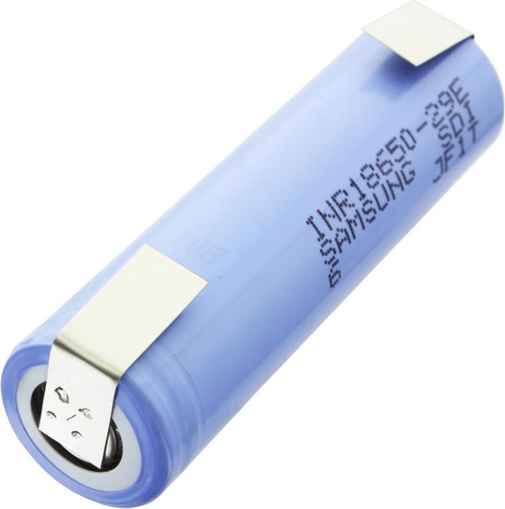 Immagine prodotto Samsung Batteria INR18650 29E + etichetta a saldare U (1 pz., 18650, 2900 mAh)