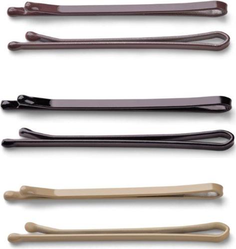 Image du produit Trisa Pinces à cheveux lisses laquées 45mm marron 250 pcs (250 pcs)
