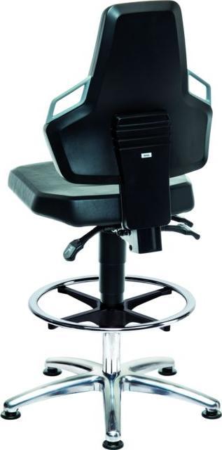 Actual product image Bimos ESD task swivel chair, imitation leather, with glides and foot ring, high