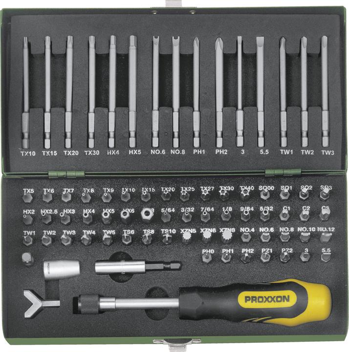 Actual product image Proxxon Super safety and special bit set (Tri-Wing M3, Tri-Wing M4, Tri-Wing M5, Cross Phillips PH M0, Cross Pozidriv PZ M1, Hexagon socket TX M8, Hexagon socket TX M10, Hexagon socket TX M15, Hexagon socket TX M20, Hexagon socket TX M30, Tri-Wing M2, Cross Phillips PH M1, Cross Phillips PH M2, Hexagon socket TX M5, Hexagon socket TX M6)