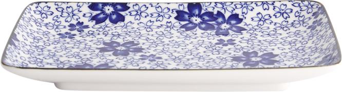Immagine prodotto Tokio Design Tokyo Design Studio - Piatto quadrato 20,4 cm x 13 cm misto sakura chirashi blu